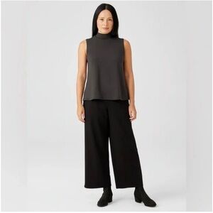 Eileen Fisher Mock Turtle Neck Sleeveless Top Blouse